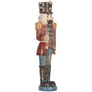 Clayre & Eef 6PR5758 Decoratie Notenkraker 7x6x21 cm Rood en Blauw
