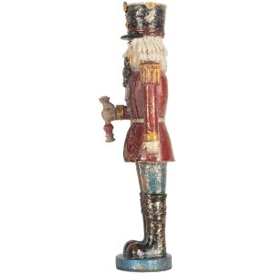 Clayre & Eef 6PR5758 Decoratie Notenkraker 7x6x21 cm Rood en Blauw