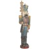 Clayre & Eef 6PR5759 Decoratie Notenkraker 13x13x38 cm Blauw en Groen