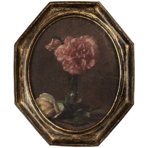 Clayre & Eef 6PR5798 Schilderij 25x3x30 cm Zwart en Goudkleur
