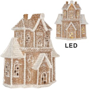 Clayre & Eef 6PR5805 Decoratie Huis met LED 18x9x20 cm