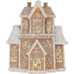 Clayre & Eef 6PR5805 Decoratie Huis met LED 18x9x20 cm