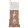 Clayre & Eef 6PR5806 Decoratie Huis met LED 17x15x35 cm Bruin-Wit