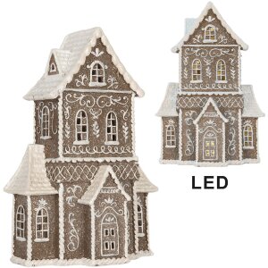 Clayre & Eef 6PR5807 Decoratie Huis met LED 23x11x33 cm