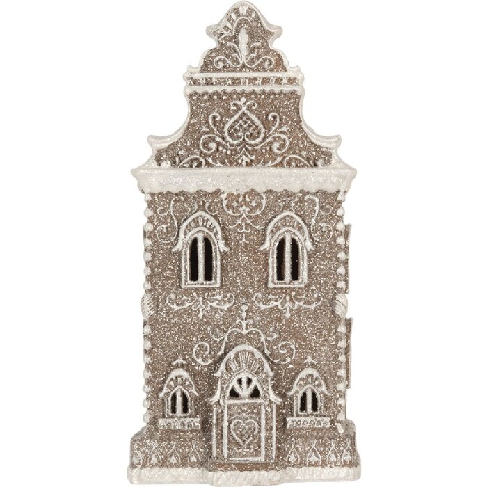 Clayre & Eef 6PR5808 Decoratie Huis met LED 17x15x35 cm