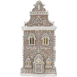 Clayre & Eef 6PR5808 Decoratie Huis met LED 17x15x35 cm