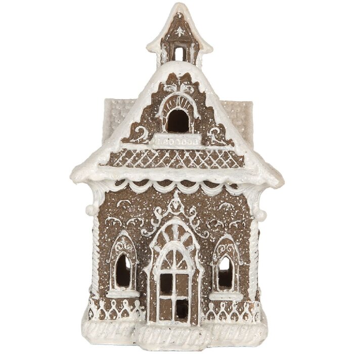 Clayre & Eef 6PR5810 Decoratie Huis met LED 13x12x20 cm