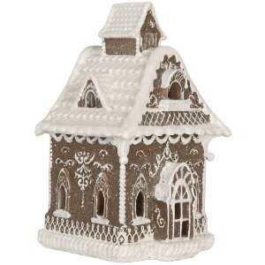 Clayre & Eef 6PR5810 Decoratie Huis met LED 13x12x20 cm
