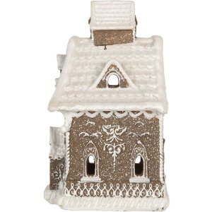 Clayre & Eef 6PR5810 Decoratie Huis met LED 13x12x20 cm