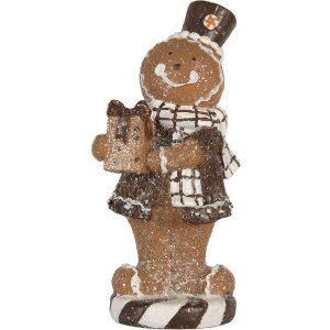 Clayre & Eef 6PR5812 Decoratie Peperkoekmannetje 9x8x20 cm
