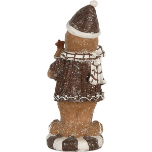 Clayre & Eef 6PR5813 Decoratie Peperkoekmannetje 8x8x20 cm