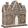 Clayre & Eef 6PR5814 Decoratie Huis met LED 26x10x25 cm Bruin Wit
