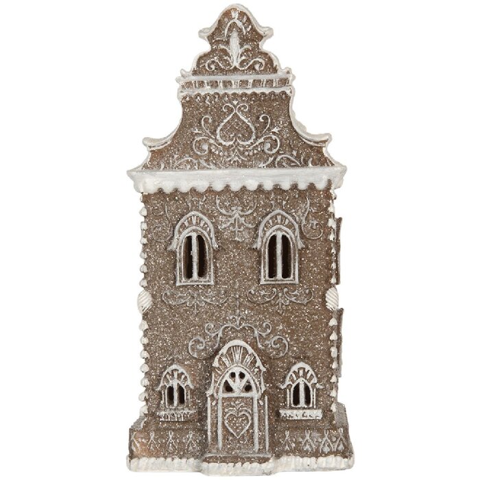 Clayre & Eef 6PR5815 Decoratie Huis met LED 12x11x25 cm