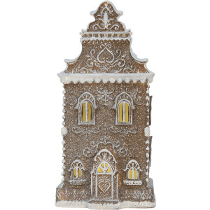 Clayre & Eef 6PR5815 Decoratie Huis met LED 12x11x25 cm