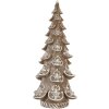 Clayre & Eef 6PR5816 Decoratie Kerstboom 19x19x40 cm Bruin en Wit