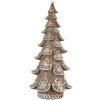 Clayre & Eef 6PR5816 Decoratie Kerstboom 19x19x40 cm Bruin en Wit