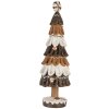Clayre & Eef 6PR5819 Decoratieve Kerstboom Ø 12x39 cm Bruin-Wit