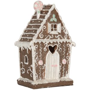 Clayre & Eef 6PR5820 Decoratie Huis met LED 14x9x21 cm