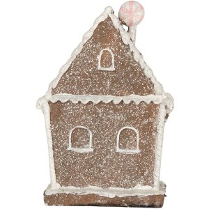 Clayre & Eef 6PR5820 Decoratie Huis met LED 14x9x21 cm