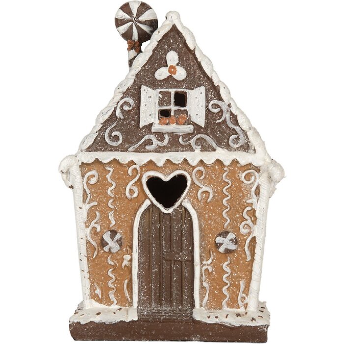 Clayre & Eef 6PR5822 Decoratie Huis met LED 14x9x21 cm