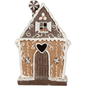 Clayre & Eef 6PR5822 Decoratie Huis met LED 14x9x21 cm