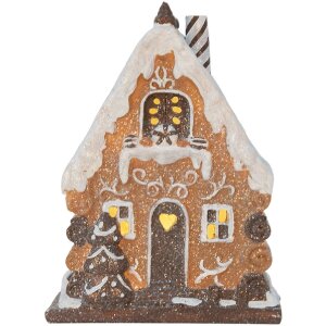 Clayre & Eef 6PR5823 Decoratie Huis met LED 15x8x19 cm