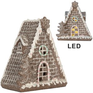 Clayre & Eef 6PR5824 Decoratie Huis met LED 17x10x18 cm