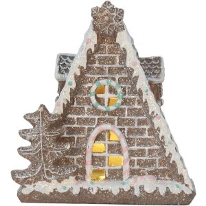 Clayre & Eef 6PR5824 Decoratie Huis met LED 17x10x18 cm