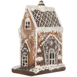 Clayre & Eef 6PR5825 Decoratie Huis met LED 15x9x20 cm