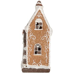 Clayre & Eef 6PR5825 Decoratie Huis met LED 15x9x20 cm