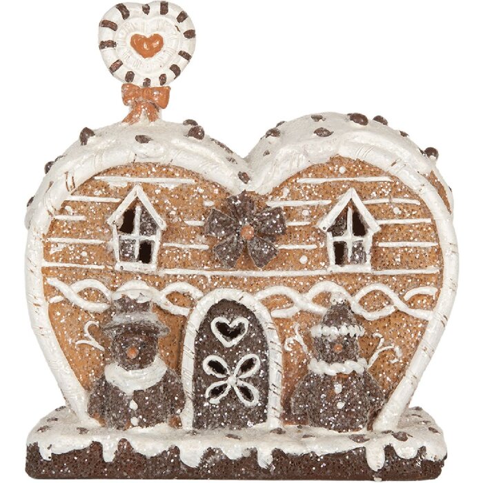 Clayre & Eef 6PR5826 Decoratie Huis met LED 18x10x19 cm