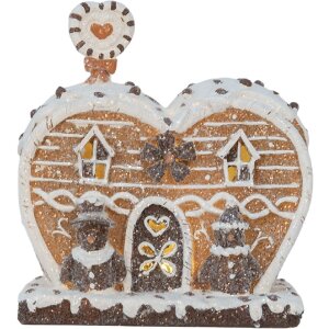Clayre & Eef 6PR5826 Decoratie Huis met LED 18x10x19 cm