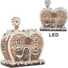 Clayre & Eef 6PR5826 Decoratie Huis met LED 18x10x19 cm