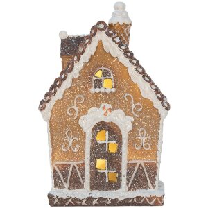 Clayre & Eef 6PR5827 Decoratie Huis met LED 13x9x20 cm