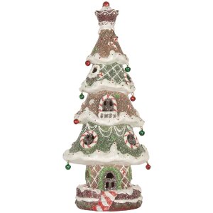 Clayre & Eef 6PR5828 Decoratie Kerstboom met LED 15x12x36 cm