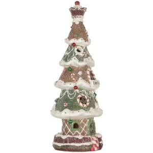 Clayre & Eef 6PR5828 Decoratie Kerstboom met LED 15x12x36 cm