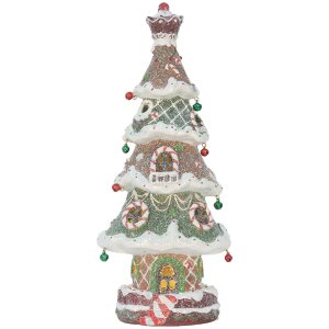 Clayre & Eef 6PR5828 Decoratie Kerstboom met LED 15x12x36 cm