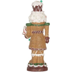 Clayre & Eef 6PR5829 Decoratie Notenknacker met LED 13x10x31 cm