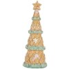 Clayre & Eef 6PR5830 Kerstboom Decoratie Ø 9x25 cm Bruin-Groen