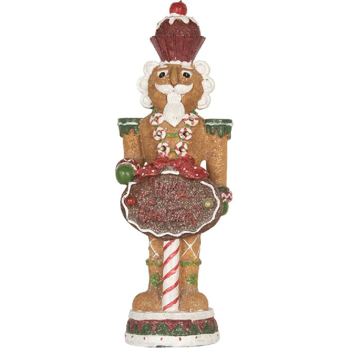 Clayre & Eef Decoratie Notenkraker met LED 12x10x35 cm