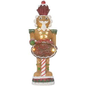 Clayre & Eef Decoratie Notenkraker met LED 12x10x35 cm