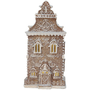 Clayre & Eef 6PR5832 Decoratie Huis met LED 12x11x25 cm