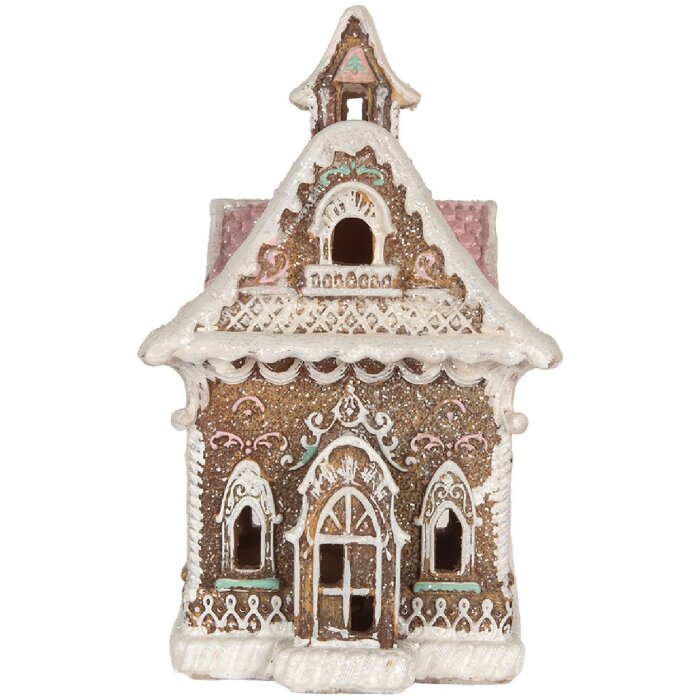 Clayre & Eef 6PR5833 Decoratie Huis met LED 16x15x25 cm
