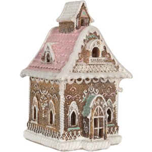Clayre & Eef 6PR5833 Decoratie Huis met LED 16x15x25 cm