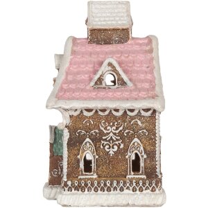 Clayre & Eef 6PR5833 Decoratie Huis met LED 16x15x25 cm