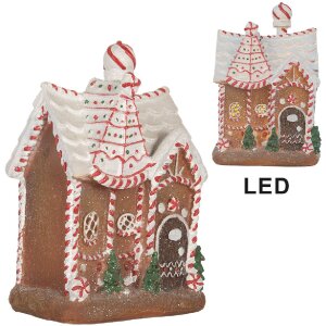Clayre & Eef Decoratie Huis met LED 16x12x23 cm