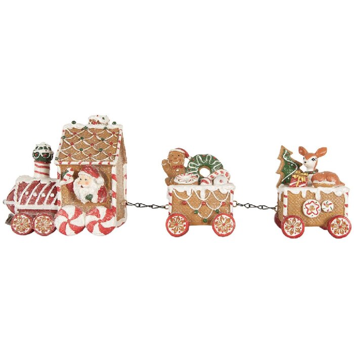 Clayre & Eef 6PR5839 Decoratietrein 33x10x15 cm Bruin-Rood