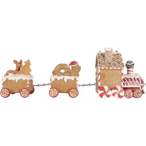 Clayre & Eef 6PR5839 Decoratietrein 33x10x15 cm Bruin-Rood