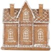 Clayre & Eef 6PR5841 Decoratie Huis met LED 21x8x20 cm Bruin/Wit