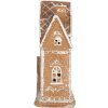 Clayre & Eef 6PR5841 Decoratie Huis met LED 21x8x20 cm Bruin/Wit